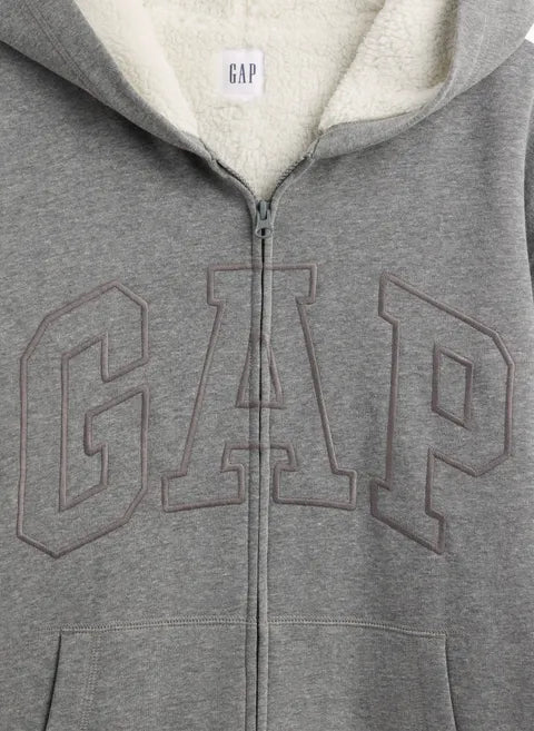 gefütterte Herren Kapuzenjacke mit Logo