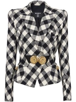 Vichy Tweed-Jacke